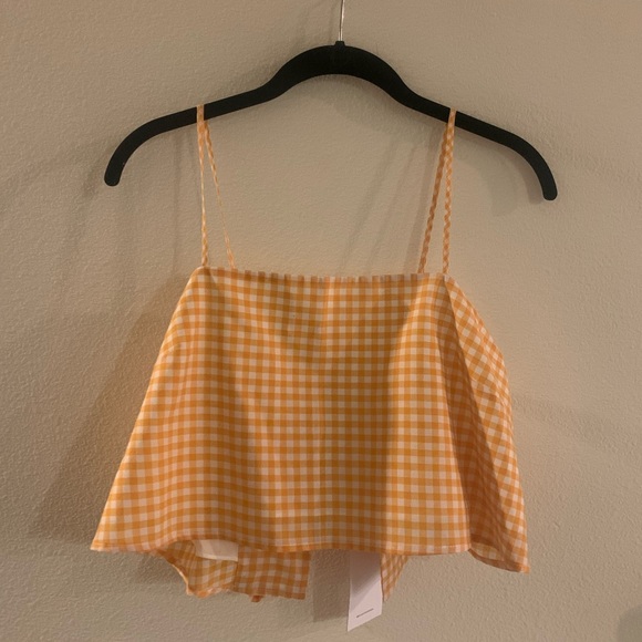 NWT Revolve Gingham Crop Top - Picture 2 of 6